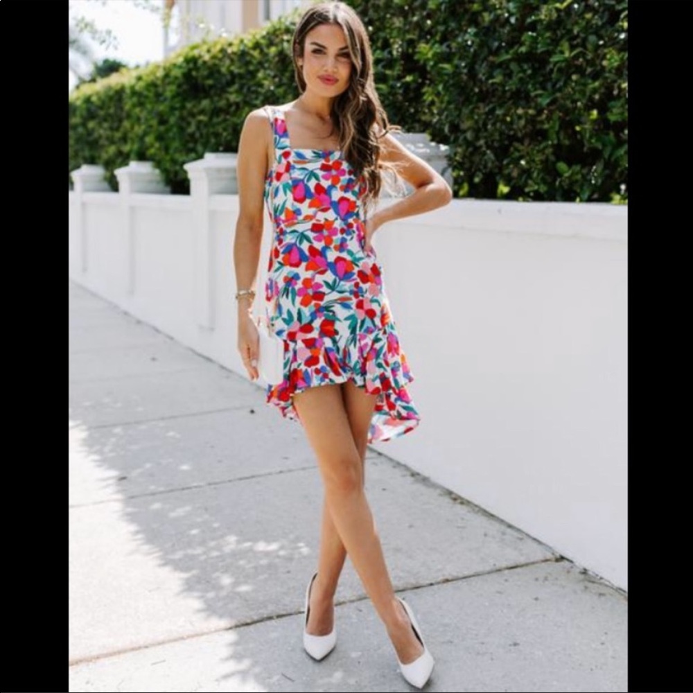Vici Harvest floral high low dress size SMALL